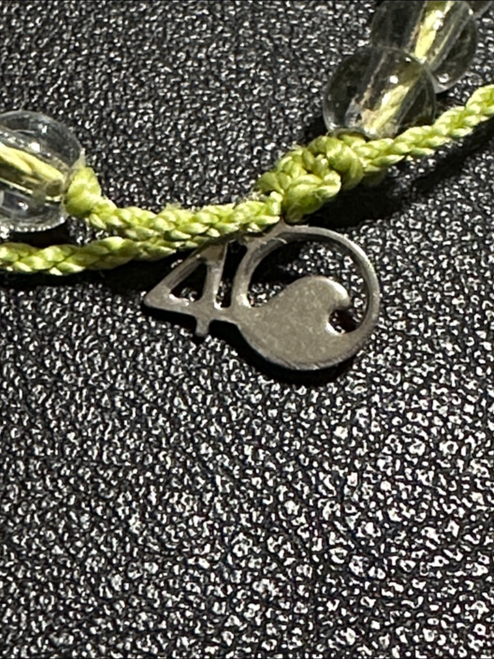 4Ocean Clear 6.4mm Glass Beaded Adjustable Bracelet - Picture 2 of 10